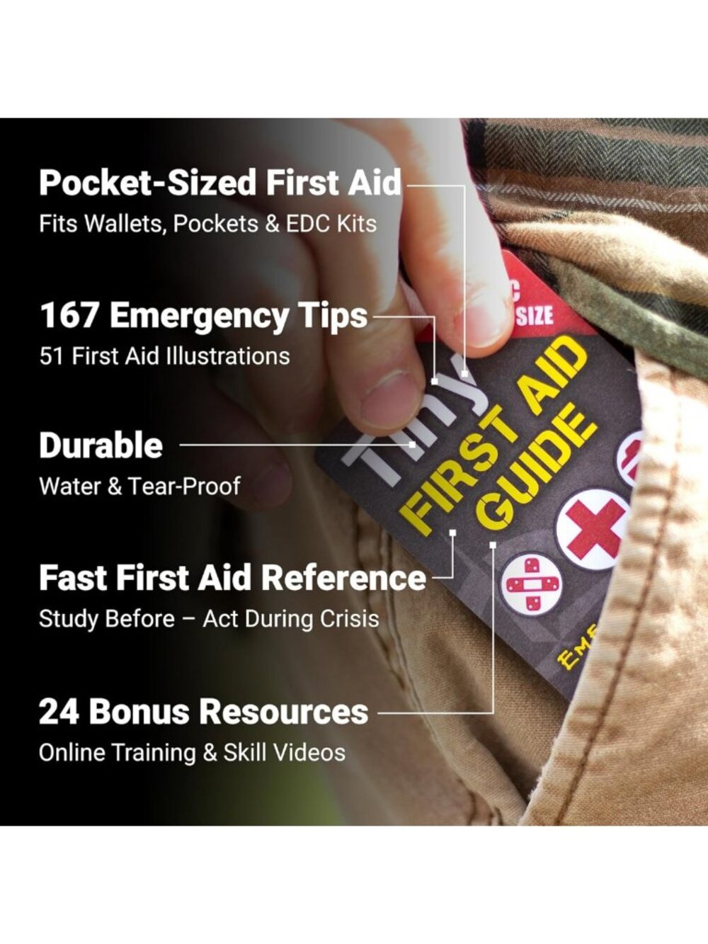 Compact Survival Guide – Essential EDC Pocket Handbook for Camping, Hiking - Picture 3 of 9